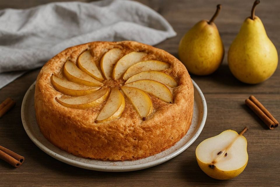 Грушевая шарлотка: как простая замена делает летний десерт уникальным