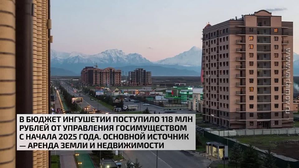 С начала 2025 года в бюджет Ингушетии поступило 118 млн рублей от Управления государственного имущества