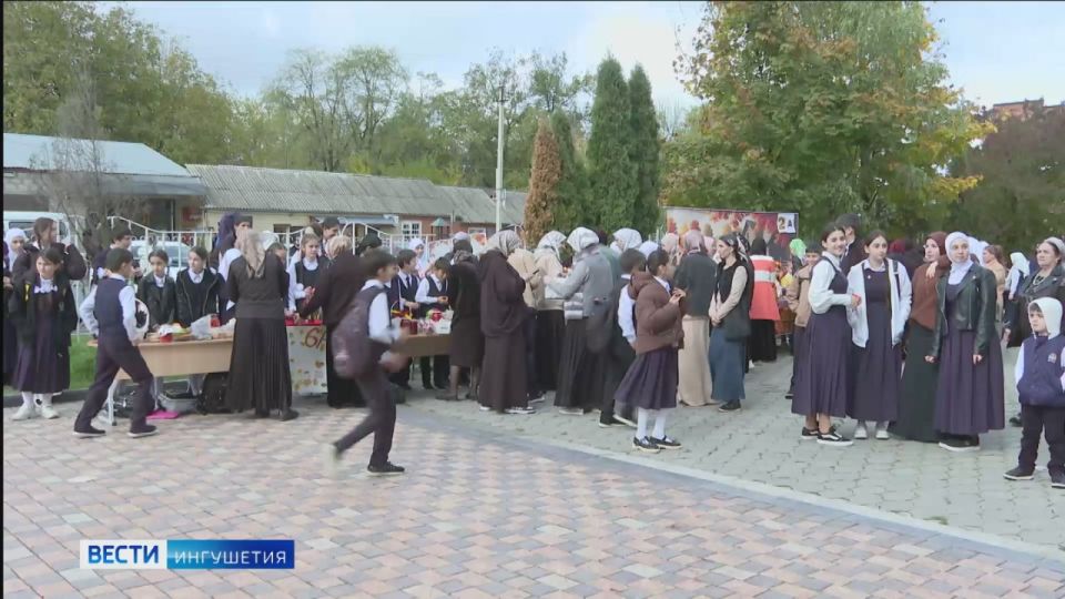 Дары осени представили учащиеся одной из сельских школ Ингушетии