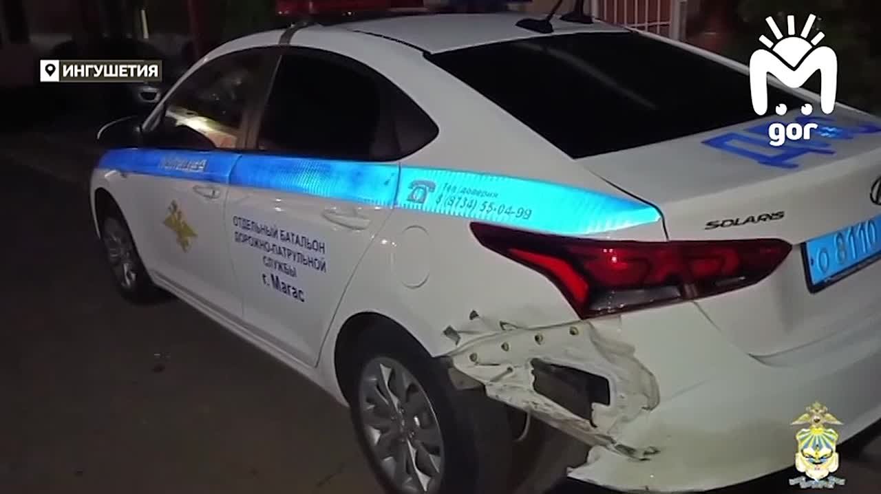 Подросток протаранил полицейское авто на трассе "Кавказ" в Ингушетии