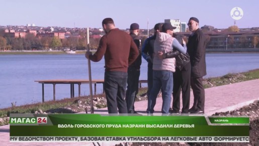 Акция по посадке деревьев прошла у назрановского пруда Ингушетии