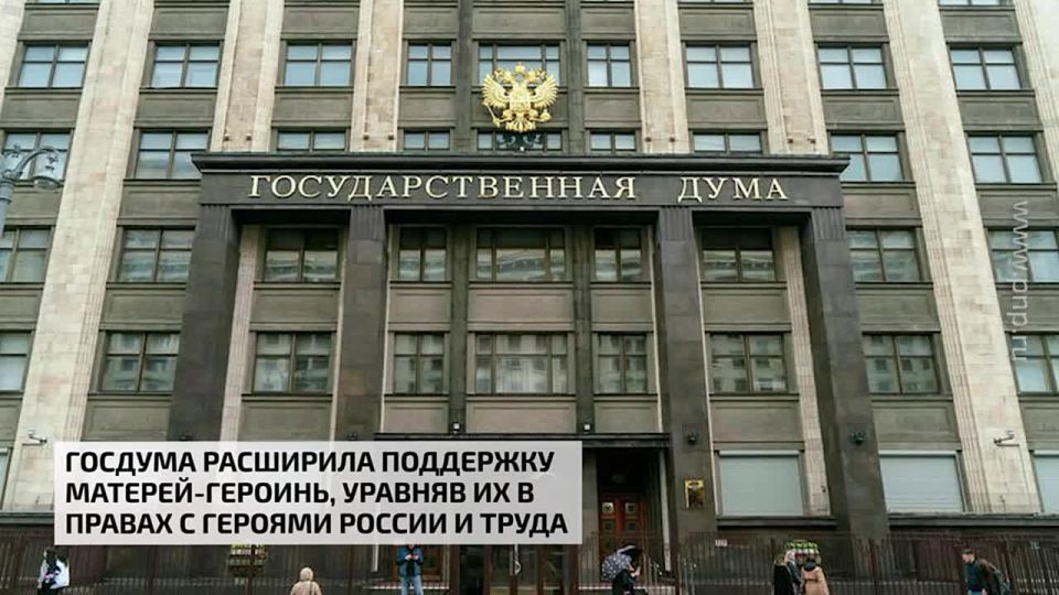 Госдума расширила поддержку матерей - героинь, уравняв их в правах с Героями России и труда