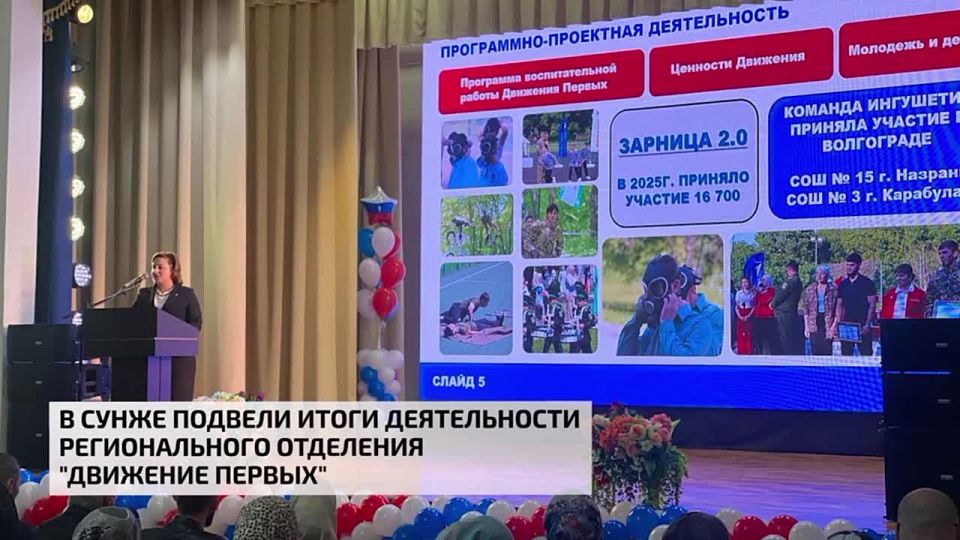 В Сунже подвели итоги деятельности регионального отделения "Движения Первых"