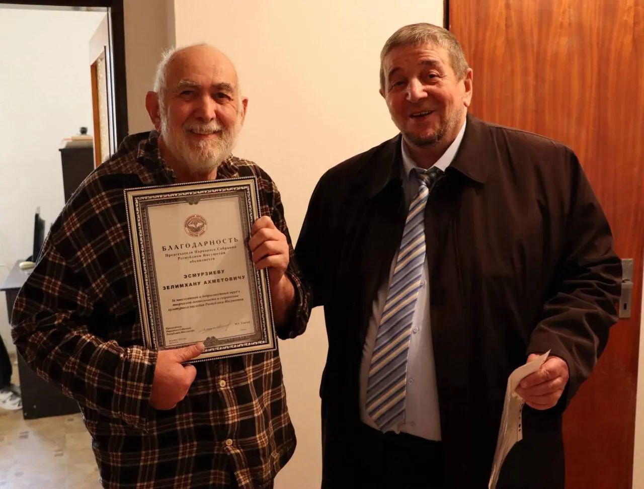 Парламентарии Ингушетии поблагодарили народного художника Зелимхана Эсмурзиева