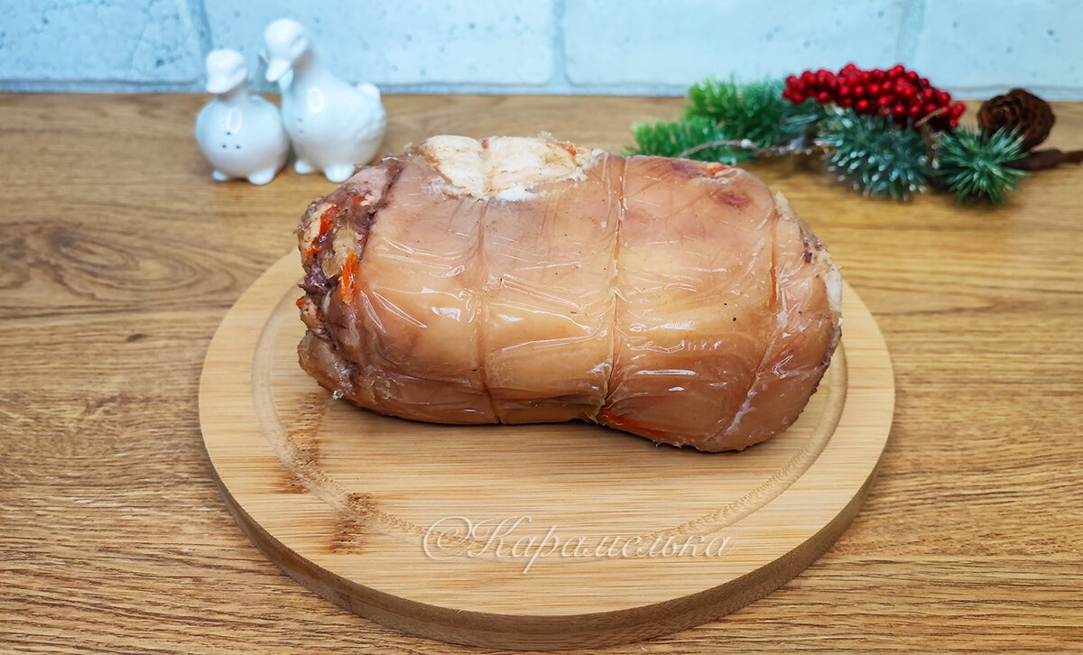 Праздничный рулет из рульки — натурально и вкусно