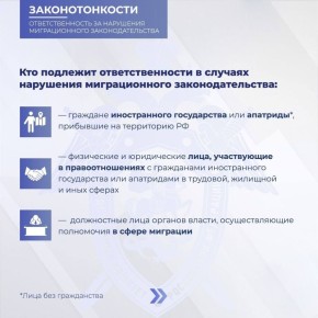 Следственное управление СК России по Республике Ингушетия предупреждает о недопустимости нарушения требований миграционного законодательства РФ