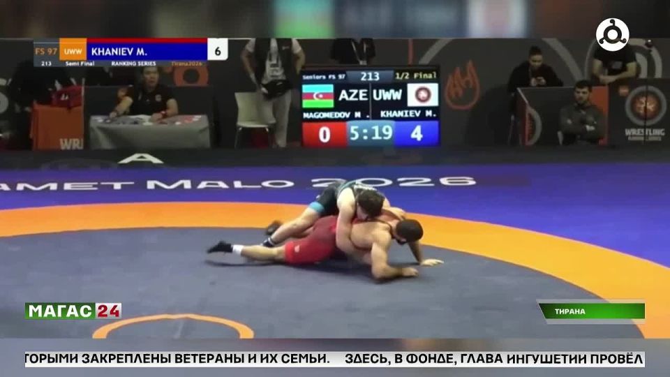 Ингушский борец Магомед-Тагир Ханиев сенсационно вышел в финал рейтингового турнира