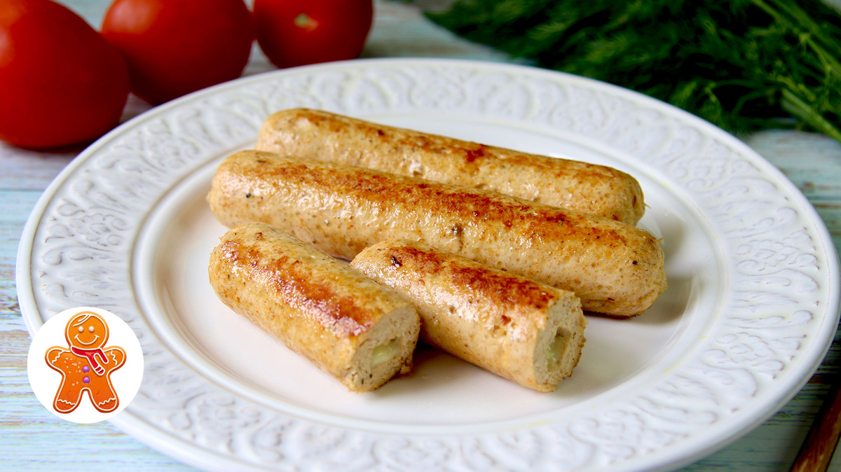 Вкусные домашние куриные колбаски с секретом начинки