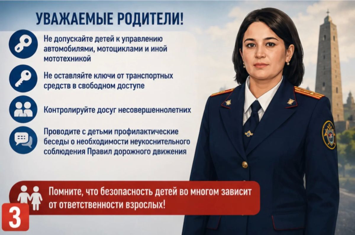 Следственное управление Следственного комитета Российской Федерации по Республике Ингушетия напоминает о необходимости соблюдения Правил дорожного движения Следственное управление Следственного комитета Российской Федерации по Республике Ингушетия напоминает о необходимости соблюдения Правил дорожного движения