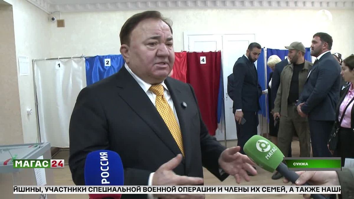 Глава Ингушетии проголосовал на участке № 903 в Сунже