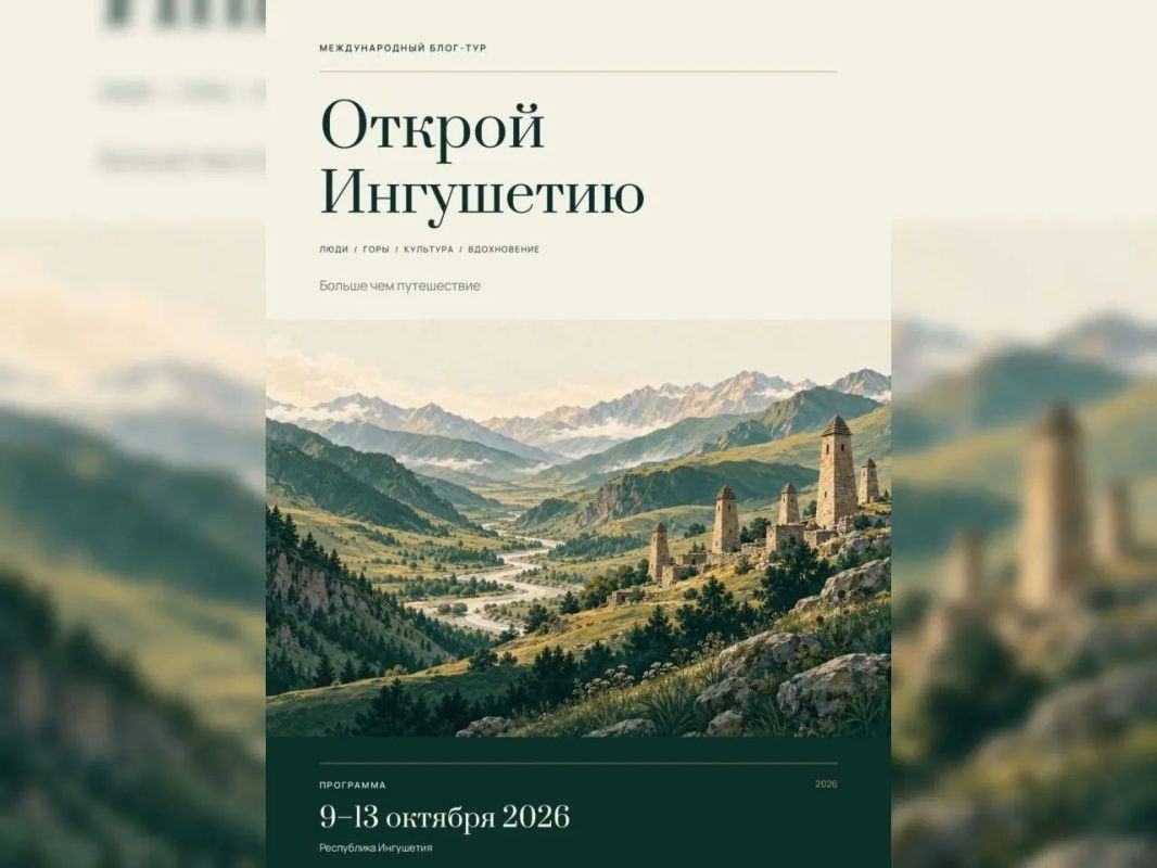 Блог-тур «Открой Ингушетию» пройдет 9–13 октября