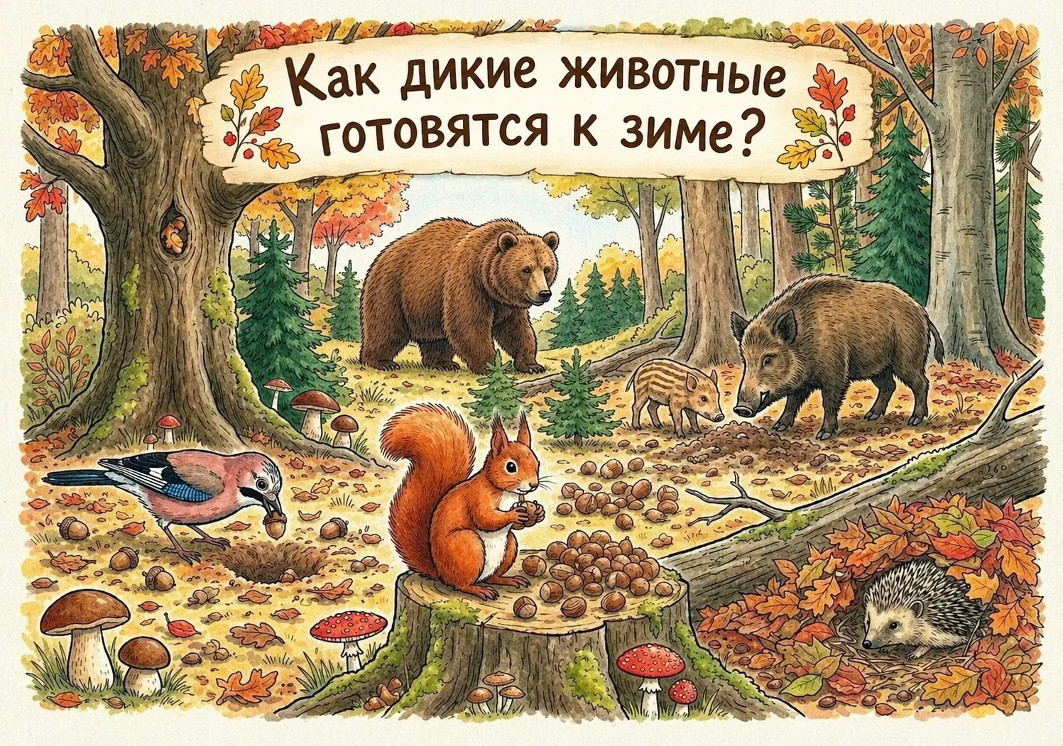 Как дикие животные готовятся к зиме?